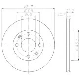 Abbildung von TEXTAR PRO 92043103 Bremsscheibe 247 20,5 04/06 108 innenbelüftet beschichtet ohne Radbefestigungsbolzen, Radnabe PEUGEOT: 206 Schrägheck, SW