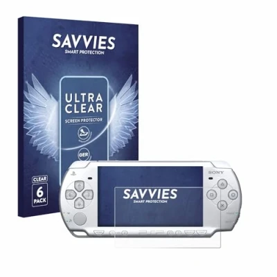 Abbildung von Savvies 6 Stück Schutzfolie für Sony PSP 2004 Displayschutz Folie Ultra Transparent