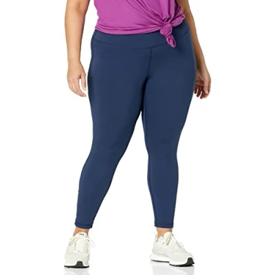 Abbildung von Amazon Essentials Damen Active Sculpt Workout Athleisure Leggings mit mittelhohem Bund in voller Länge (in Übergröße erhältlich), Marineblau, XL Große Größen