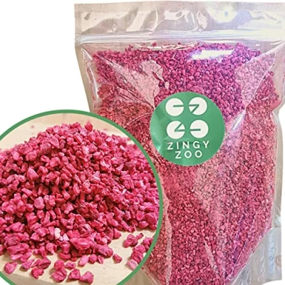 Abbildung von Gefriergetrocknete Himbeeren Stücke XL 300g Trockenfrüchte Gefriergetrocknet Getrocknete Glutenfrei Früchte Freeze Dried Fruit Raspberry ZingyZoo