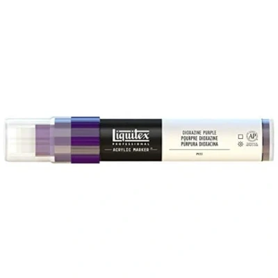 Abbildung von Liquitex 4610186 Professional Paint Acrylfarben Marker, Künstlerpigmente zum Zeichen, Malen auf Papier, Leinwand, Textilien, breite Spitze, Strichstärke 8 15 mm Dioxazinpurpur