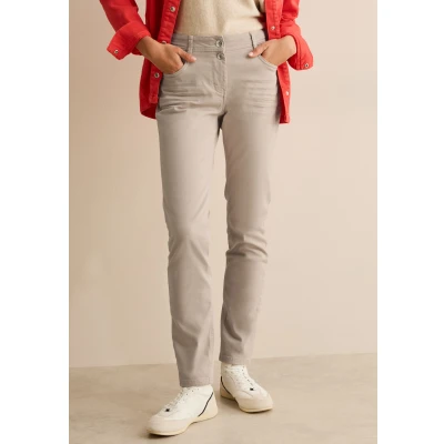 Abbildung von Cecil HOSE IM Washedlook Jeans Tapered Fit, Damen, Größe: 27x32, Beige