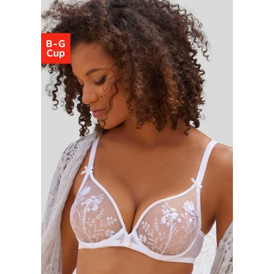 Abbildung von LASCANA Bügel BH Maria mit Blumen aus edler Stickereispitze, sexy Dessous