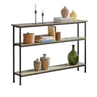 Abbildung von SoBuy Konsolentisch FSB49, mit 3 Ablagen Flurtisch Dekotisch Sideboard schmaler Beistelltisch