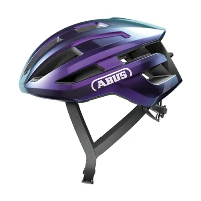 Abbildung von ABUS Rennradhelm PowerDome leichter Fahrradhelm mit cleverem Belüftungssystem und aerodynamischem Profil Made in Italy für Damen Herren Violett, Größe S