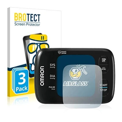 Abbildung von BROTECT Schutzglas für Omron RS7 Intelli IT (3 Stück) Schutzfolie Panzer Folie Glas [Extrem Kratzfest 9H, Anti Fingerprint, Ultra Transparent]