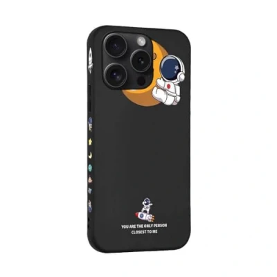 Abbildung von Hülle kompatibel mit Samsung Galaxy A54 5G Astronaut NASA Handy Schwarz