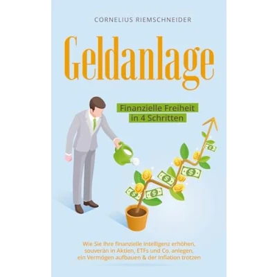 Abbildung von Geldanlage finanzielle Freiheit in 4 Schritten: Wie Sie Ihre Intelligenz erhöhen, souverän Aktien, ETFs und Co. anlegen, ein Vermögen aufbauen &amp; der Inflation trotzen