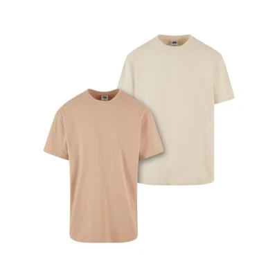 Abbildung von Urban Classics Heavy 2PACK Tshirt basic, Herren, Größe: Medium, Unionbeige sand