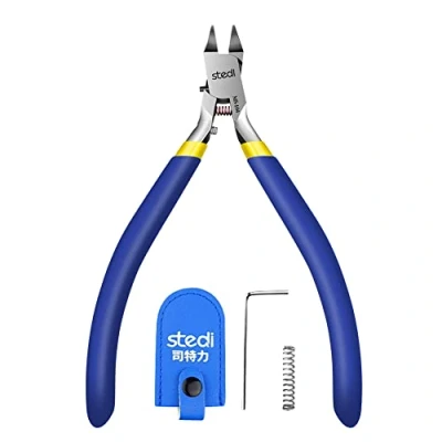 Abbildung von stedi 4,7 Zoll Modellzange, mit ultradünnen einschneidigen und Klinge Fall Kunststoff Modell Werkzeuge für Gundam Reparatur von Fixierung，Blue