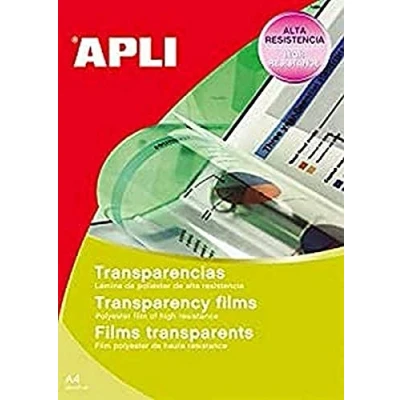 Abbildung von APLI 10290 Box 10 Blätter Transparentfolie selbstklebend Ink Jet
