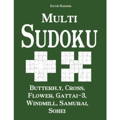 Abbildung von Multi Sudoku: Butterfly, Cross, Flower, Gattai 3, Windmill, Samurai, Sohei