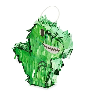 Abbildung von Relaxdays Dino Pinata, zum Aufhängen, Kinder, Mädchen &amp; Jungs, Geburtstag, Befüllen, Trex, Dinosaurierpinata, grün