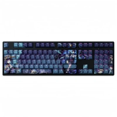 Abbildung von Genshin Impact Tastenkappen, 108 Tasten, Kirsch /PBT Tastenkappen für 61/64/87/104/108 Cherry Gateron MX Switches mechanische Tastaturen (Wanderer)