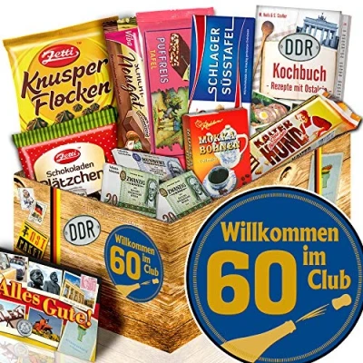 Abbildung von Wilkommen im Club 60 Geburtstag Mama Geschenk Idee DDR Schokolade