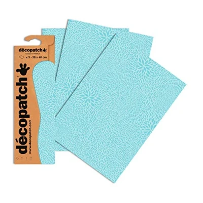 Abbildung von Decopatch Papier No. 701 (hellblau Farbsprenkel, 395 x 298 mm) 3er Pack