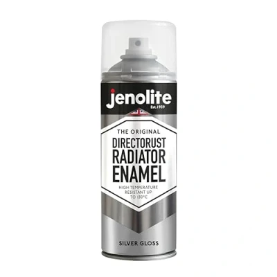 Abbildung von JENOLITE Heizkörperlack Emaille Sprühfarbe für Heizkörper Silber glänzend 400ml