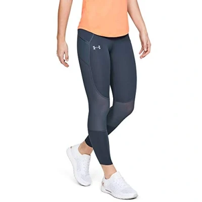Abbildung von Under Armour Damen Capri Qualifier Speedpocket Run Crop, Grau, L, 1323044 044