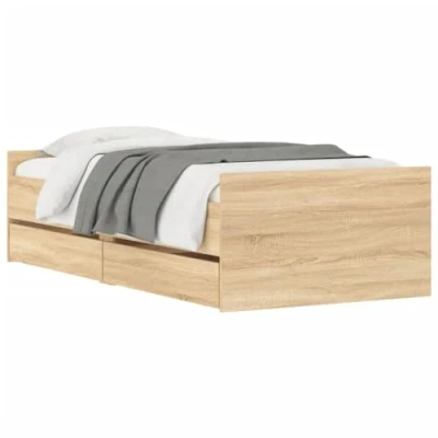 Abbildung von vidaXL Bett Bettgestell mit Schubladen Sonoma Eiche 90x190 cm