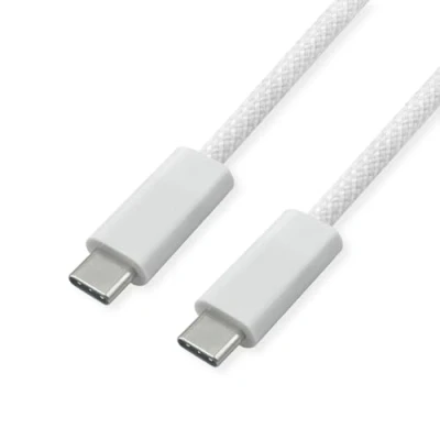 Abbildung von ROLINE USB4 Gen3x2 Kabel, C C, ST/ST, 40Gbit/s, 240W, weiß, 1 m