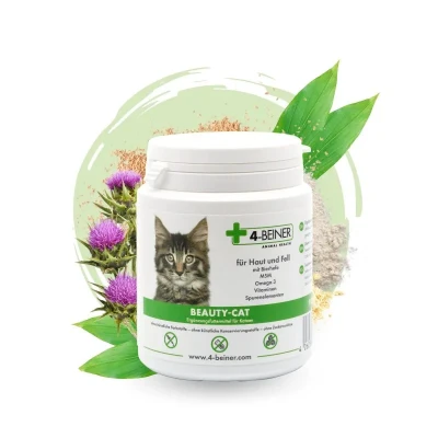 Abbildung von 4 BEINER Beauty CAT, Multi Vitamine &amp; Mineralien für Katzen glänzendes Fell, Vitalität Wohlbefinden mit Omega 3, MSM, Vitamin B C, Zink etc.