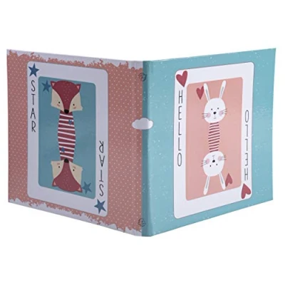 Abbildung von Exacompta 16115E Premium Fotoalbum Hello Star mit 30 weißen Seiten und Doppelcover, perfekt für Ihre Fotos Kinderfotos Babyfotos zum selbstgestalten Fotobuch Spiralalbum Einsteckalbum rosablau