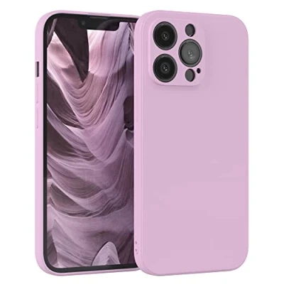 Abbildung von EAZY Case Silikonhülle für iPhone 13 Pro Hülle Silikon Violett weich stoßfeste Handyhülle Schutzhülle mit Kameraschutz Dünn Premium Schutz Cover TPU Phone Bumper in Flieder