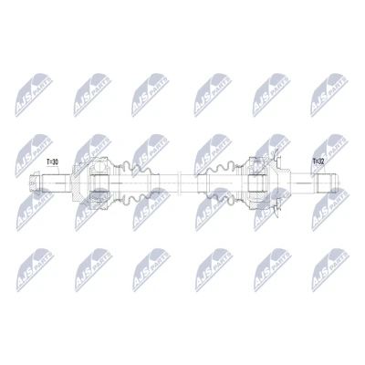 Abbildung von NTY NPW BM 230 Antriebswelle Hinterachse links 758mm Automatikgetriebe BMW: 5 Touring, Limousine