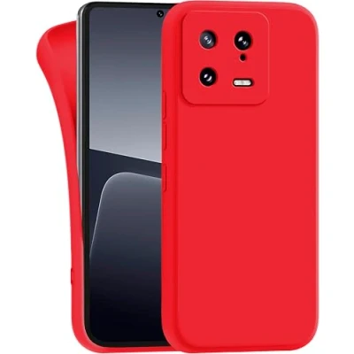 Abbildung von MyGadget Hülle für Xiaomi 13 5G robuste Silikon Schutzhülle TPU Case Slim Silikonhülle Back Cover Kratzfest Handyhülle Matt Rot