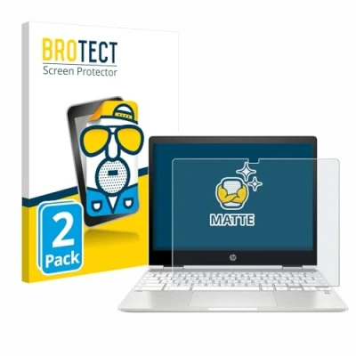Abbildung von BROTECT Entspiegelungs Schutzfolie für HP Chromebook x360 12b ca0005nf (2 Stück) Matte Displayschutz Folie, Anti Reflex, Fingerprint