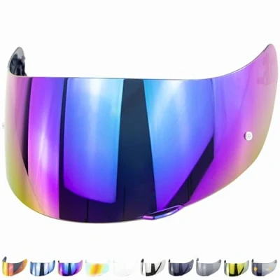Abbildung von Everalo Kompatibel mit Agv K1 Visier K3sv K5 K5s K1s S4sv Horizon Skyline Strada Stealth sv Compact Helmvisier Aftermarket Pinlock Ready (Regenbogen)