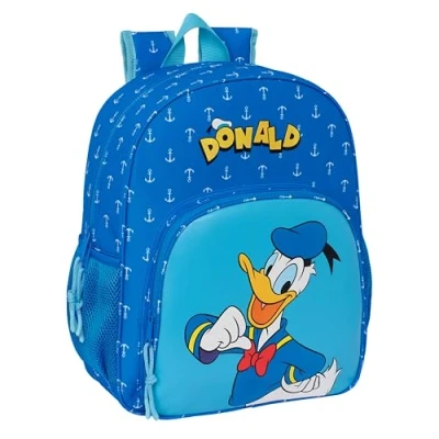 Abbildung von Safta Donald Kinderrucksack, Schulrucksack für Kinder, anpassbar an den Kinderwagen, ideal Kinder im Schulalter, bequem und vielseitig, Qualität Widerstandsfähigkeit, 32 x 12 38 cm, Blau,