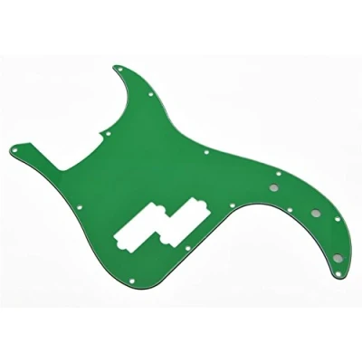 Abbildung von KAISH P Bass Pickguard mit 13 Löchern, PB Kratzplatte, für USA/Mexiko, Precision Bass, grün, 3 lagig