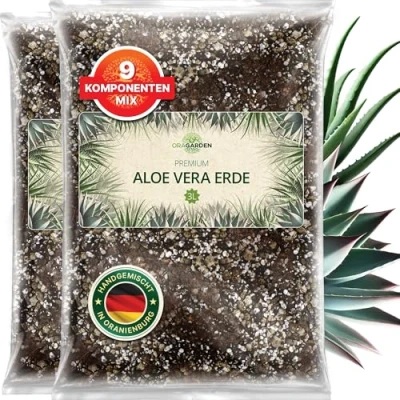 Abbildung von ORAGARDEN Aloe Vera Erde für Zimmerpflanzen und Garten 6L Substrat Pflanzen, Palmen, Blumen Grünpflanzen 9 Komponenten Grünpflanzenerde