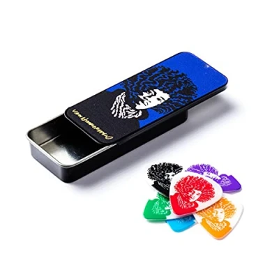 Abbildung von Jim Dunlop JVHPT03M Plektren (Medium, John Van Hamersveld Jimi Hendrix, in einer Dose)