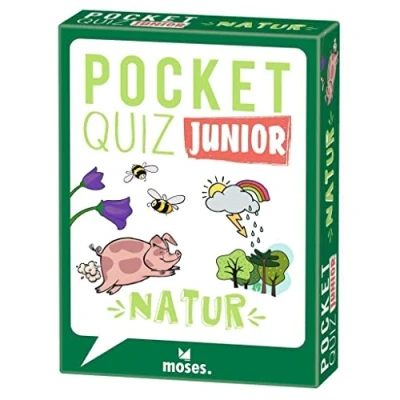 Abbildung von Moses. Verlag Spiel, Familienspiel MOS51887 Pocket Quiz junior Natur DE, Rätselspiel