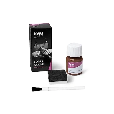 Abbildung von Kaps Super Color Lederfarbe für Naturleder, Synthetik und Textil, Lederfärber, 25 ml, Brandy 171