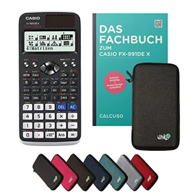 Abbildung von CALCUSO Standardpaket Dunkelgrau mit Taschenrechner Casio FX 991DE X ClassWiz