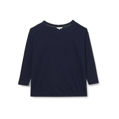 Abbildung von Triangle MIT Gummizug IM SAUM Langarmshirt, Damen, Größe: 48, Navy