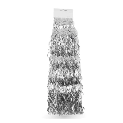 Abbildung von TK Gruppe Timo Klingler Weihnachtswunder® 3X Silber Lametta Stanniol Metal Technology täuschend echt als Deko Dekoration zu Weihnachten