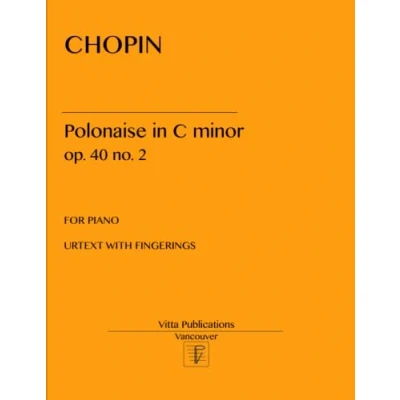 Abbildung von Chopin Polonaise in C minor op. 40 no. 2: urtext with fingerings