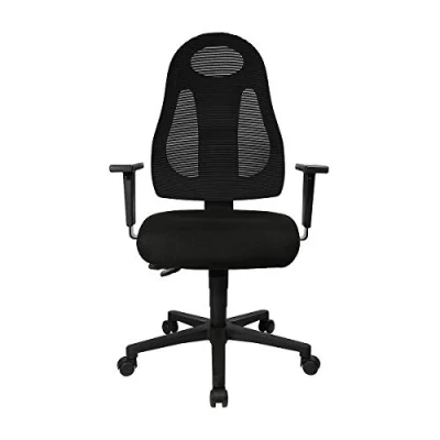 Abbildung von Topstar Bürostuhl Free Art inkl. höhenverstellbarer Armlehnen schwarz/schwarz