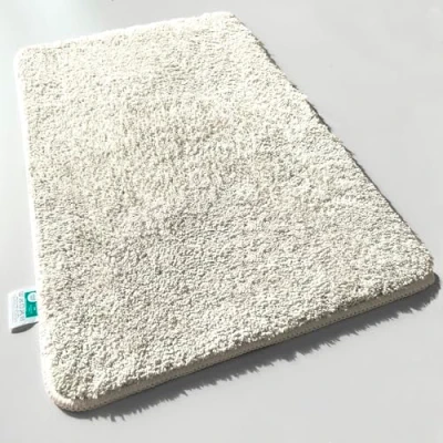 Abbildung von casa pura Badematte Hochflor Sky Soft Weicher, Flauschiger Badezimmerteppich in Shaggy Optik Badvorleger rutschfest waschbar schadstoffgeprüft 16 Farben 6 Größen (80x150 cm, Creme/Ivory)