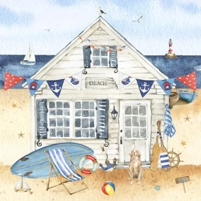 Abbildung von ti flair Papierserviette 20 Servietten Enjoy a day by the Beach 33x33cm, (20 St)