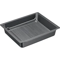 Abbildung von Bosch HEZ633070 Zubehör für Backöfen, Profi Pfanne mit Rost, anthrazit emailliert, Made in Germany