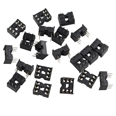 Abbildung von Futheda 20 Stück 6 Pin 2,54 mm Pitch Dip/Dil IC Sockets Lötversion Adapter