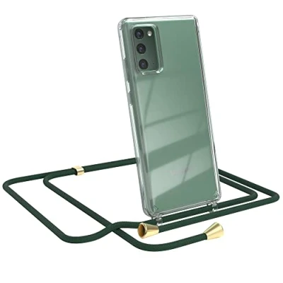 Abbildung von EAZY CASE Handykette kompatibel mit Samsung Galaxy Note 20 / 5G Handyhülle Umhängeband, Handykordel Schutzhülle, Silikonhülle, Hülle Band, Stylische Kette, Grün