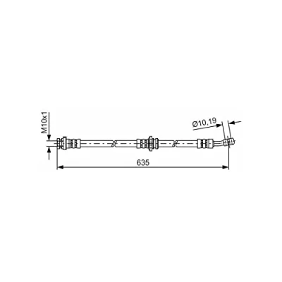 Abbildung von BOSCH 1 987 481 433 Bremsschläuche 625 M10x1 NISSAN: Qashqai / Qashqai+2 I