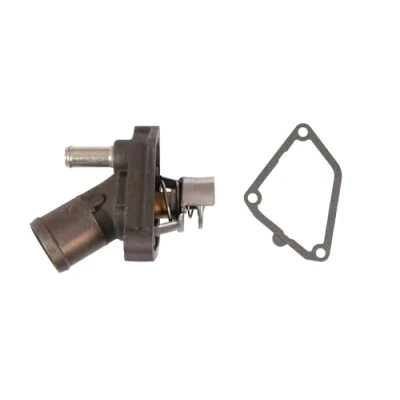 Abbildung von GATES TH33182G1 Kühlwasserthermostat 82 mit Dichtungen Gehäuse NISSAN: 350Z Coupe, NP300 Navara Pickup, Pathfinder 3, RENAULT: ESPACE 4, Vel Satis