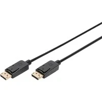 Abbildung von DIGITUS DisplayPort Kabel Full HD 1080p/60Hz 5m mit Verriegelung Kompatibel PC, Monitor, Gaming Grafikkarte
